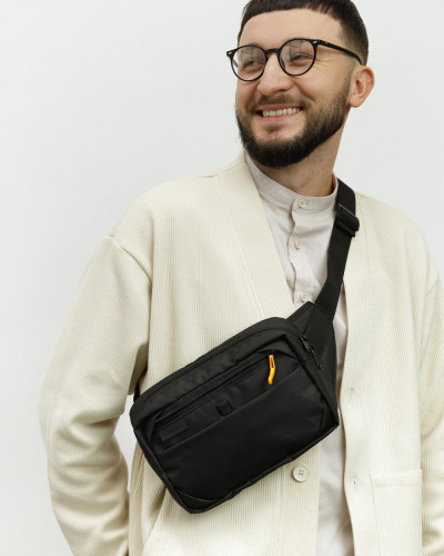 "HIP PACK 01" POLYESTER, BLACK