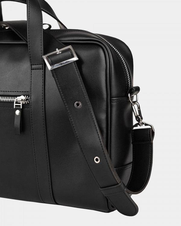 NOIR ECO-LEATHER, BLACK