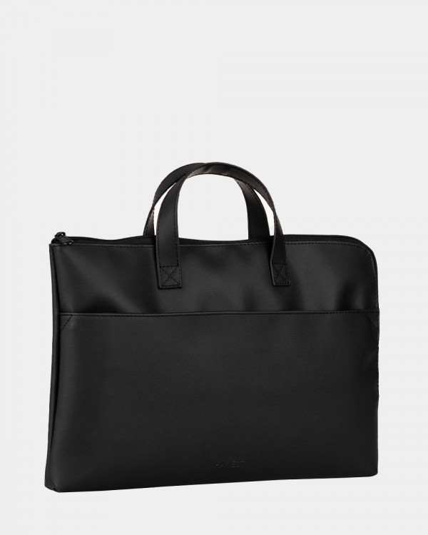 LAPTOP BAG JUNE 01 ECO-LEATHER, BLACK