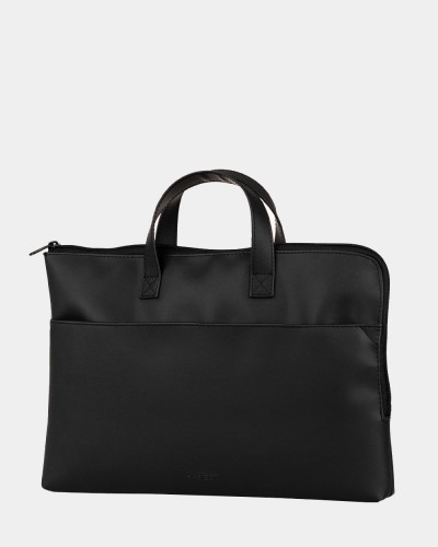 LAPTOP BAG "JUNE 01" ECO-LEATHER, BLACK