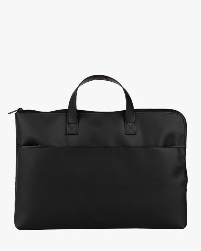 LAPTOP BAG "JUNE 01" ECO-LEATHER, BLACK