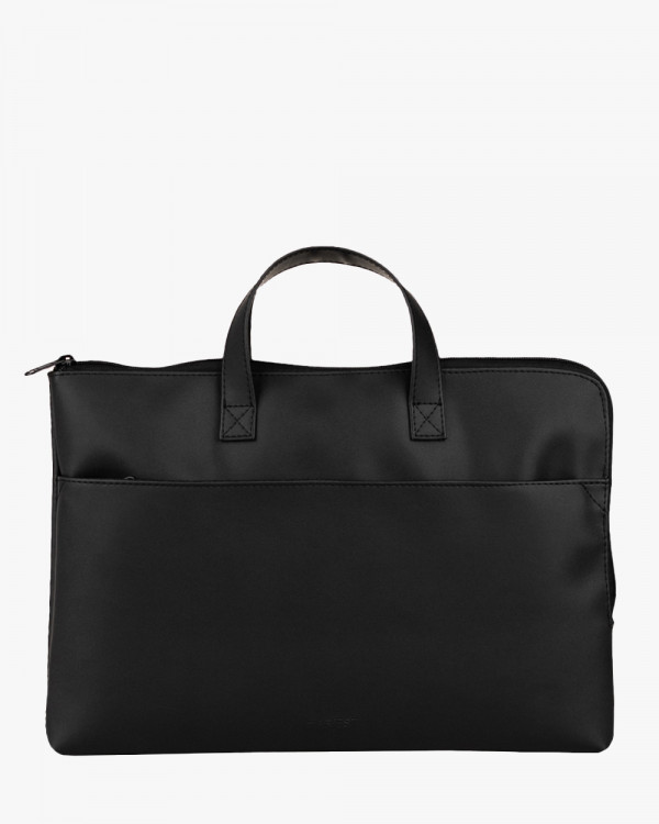 LAPTOP BAG JUNE 01 ECO-LEATHER, BLACK