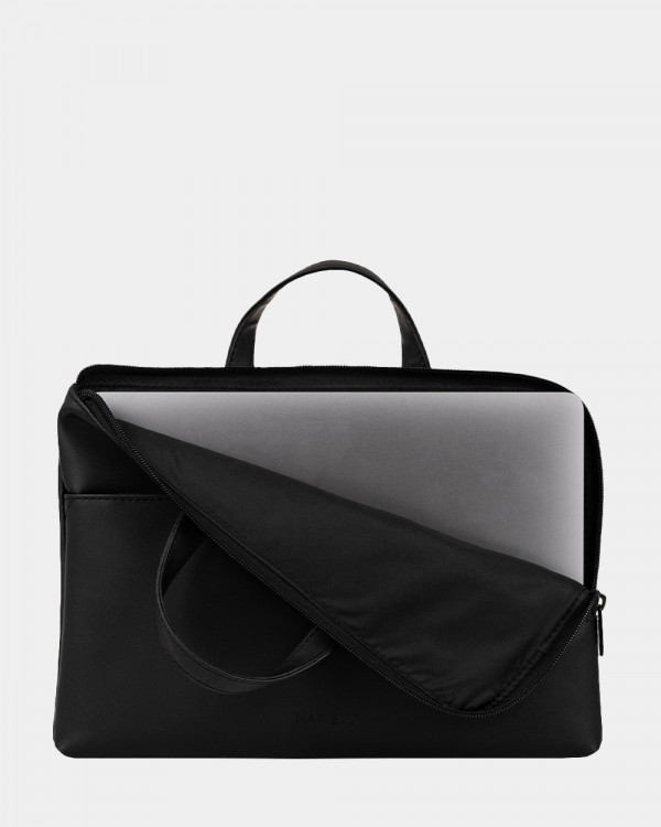 LAPTOP BAG JUNE MINI 01 ECO LEATHER, BLACK