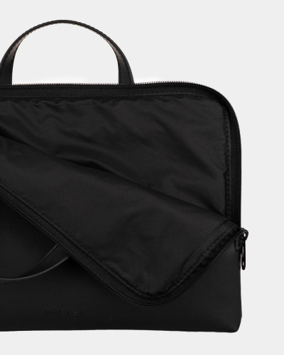 LAPTOP BAG "JUNE MINI" 01 ECO LEATHER, BLACK