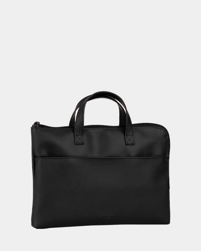 LAPTOP BAG "JUNE MINI" 01 ECO LEATHER, BLACK