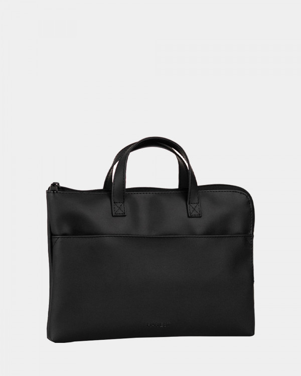 LAPTOP BAG JUNE MINI 01 ECO LEATHER, BLACK