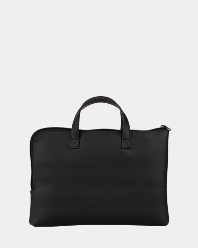 LAPTOP BAG "JUNE MINI" 01 ECO LEATHER, BLACK