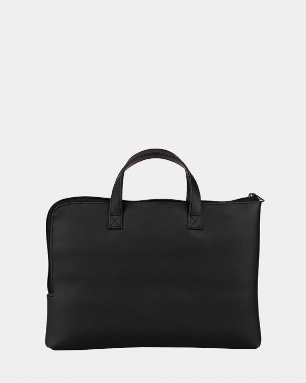 LAPTOP BAG JUNE MINI 01 ECO LEATHER, BLACK
