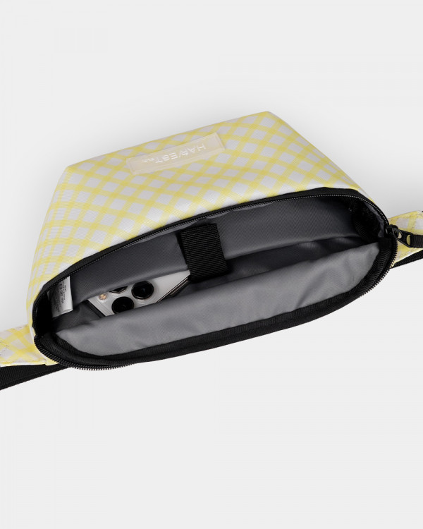 "BASIC WAIST" PRINT YELLOW CHECK