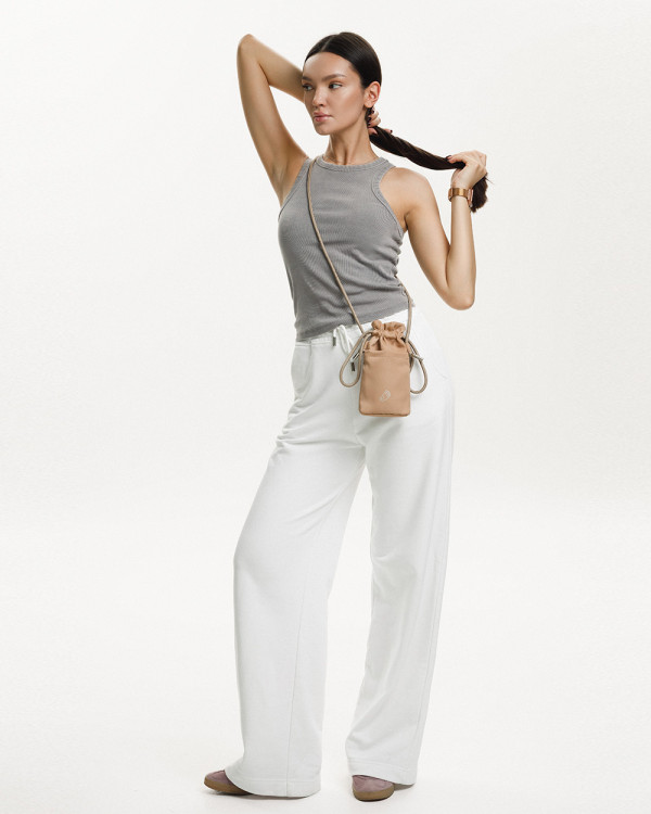 PHONE BAG NYLON, BEIGE