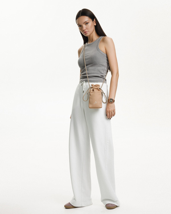 PHONE BAG NYLON, BEIGE