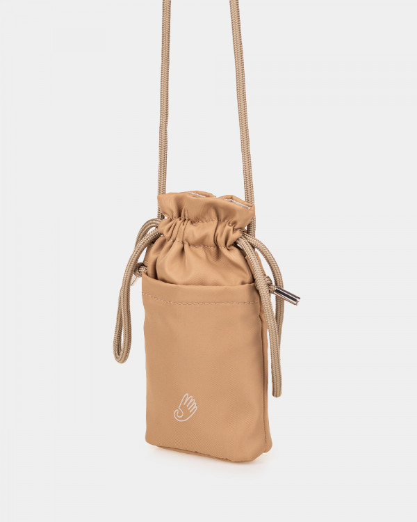 PHONE BAG NYLON, BEIGE