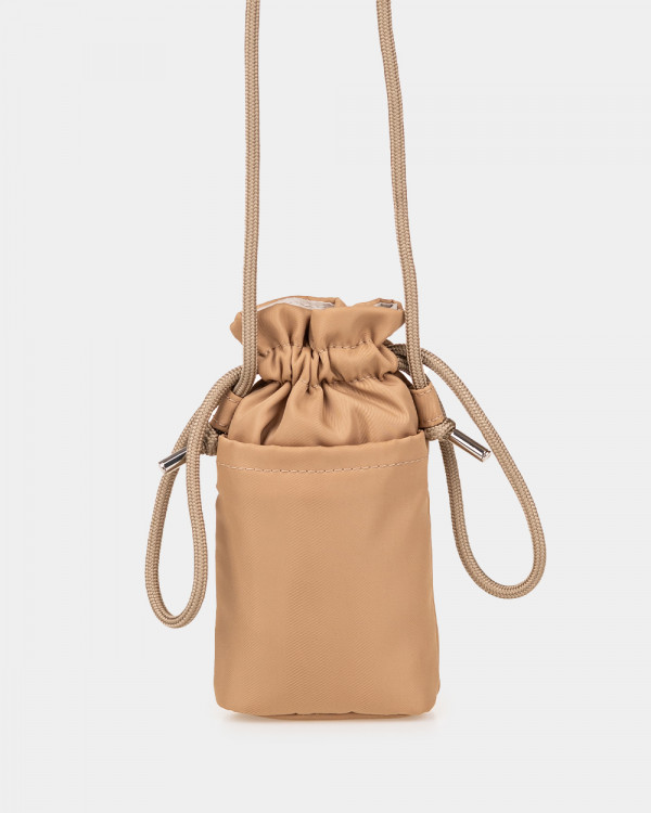 PHONE BAG NYLON, BEIGE