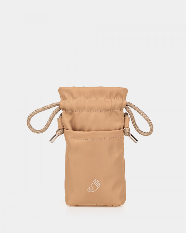 PHONE BAG NYLON, BEIGE