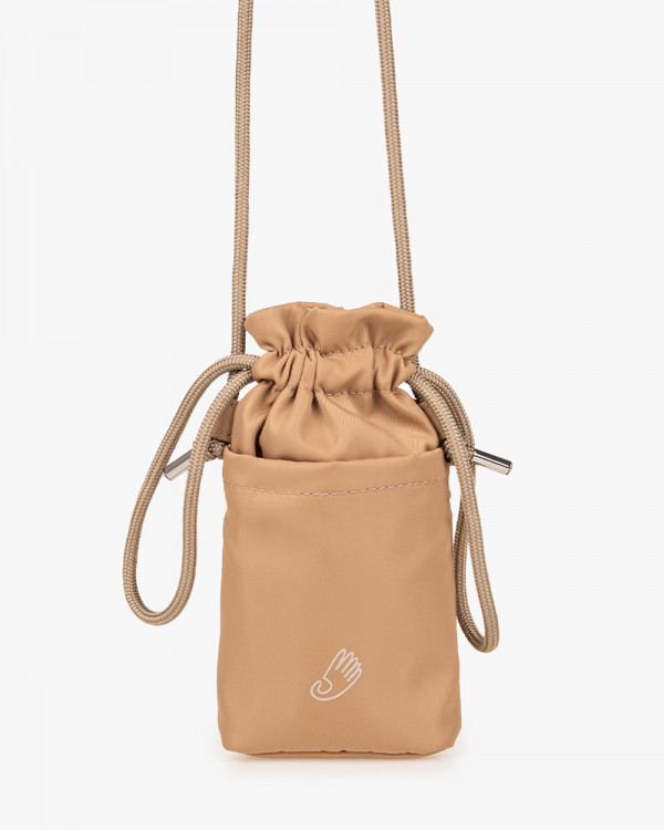 PHONE BAG NYLON, BEIGE