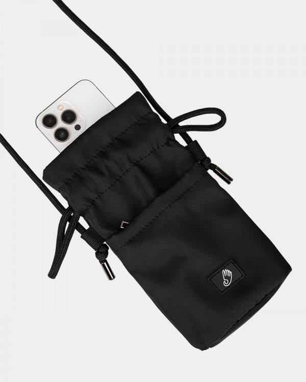 PHONE BAG NYLON, BLACK