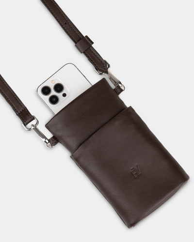 "POUCH BAG" BROWN