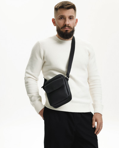 MESSENGER "BROOKLYN" ÖKO-LEDER, SCHWARZ
