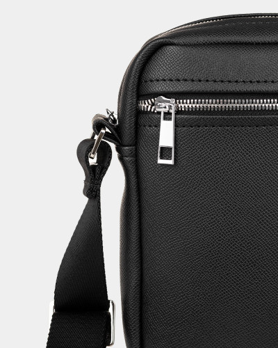 MESSENGER "BROOKLYN" ÖKO-LEDER, SCHWARZ
