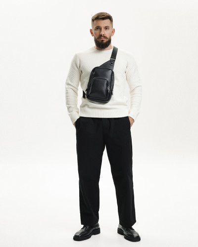 "DENVER" ECO LEATHER, BLACK