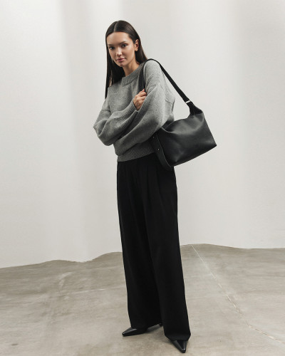 "HANNA" LEATHER, BLACK