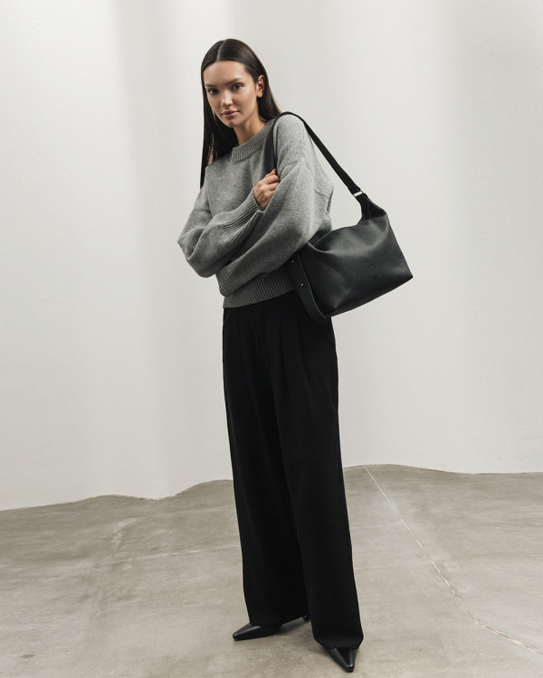 HANNA LEATHER, BLACK