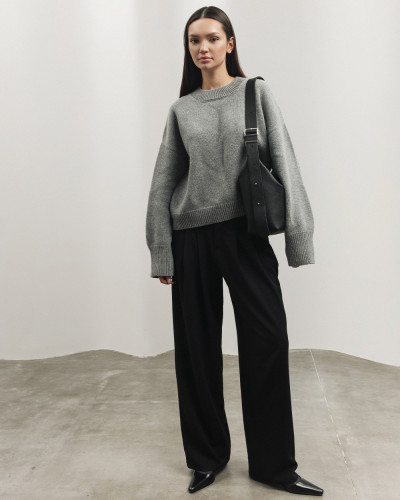"HANNA" LEATHER, BLACK