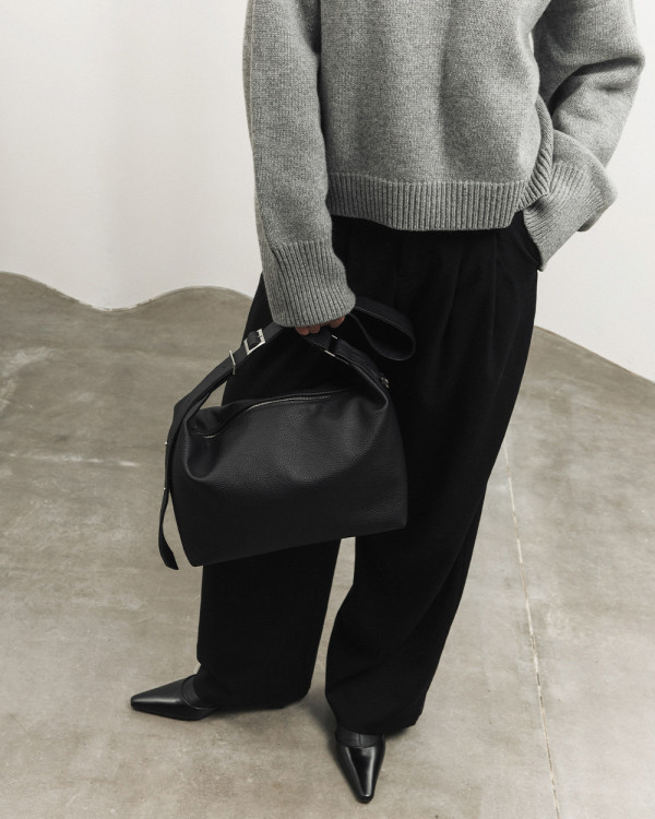 HANNA LEATHER, BLACK