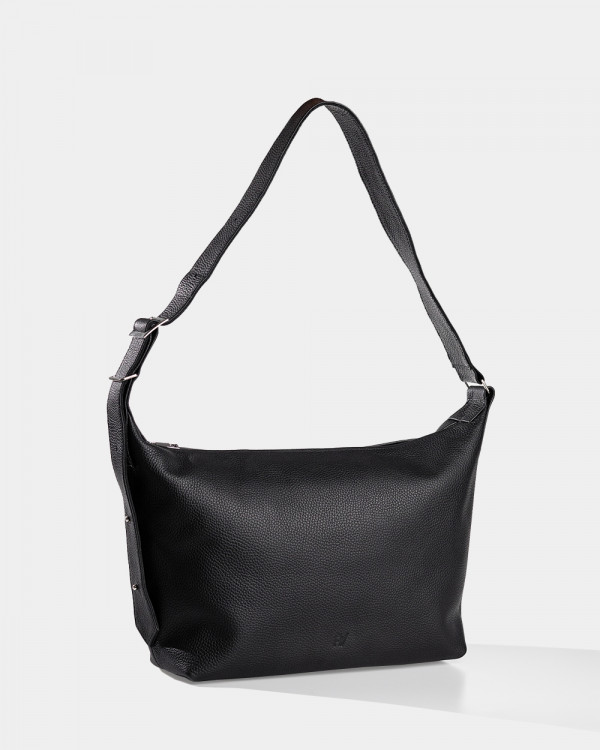 HANNA LEATHER, BLACK