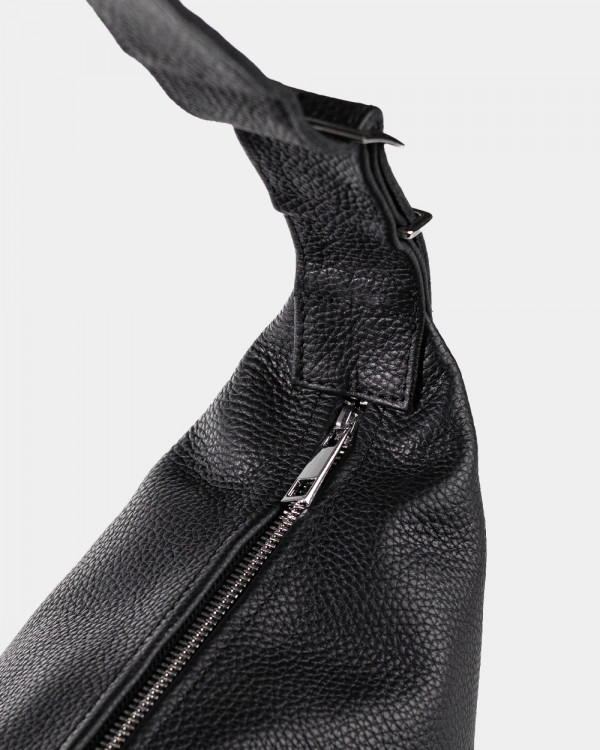 HANNA LEATHER, BLACK