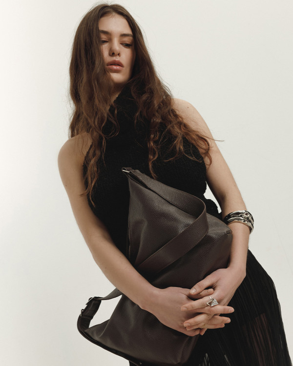 HANNA LEATHER, BROWN