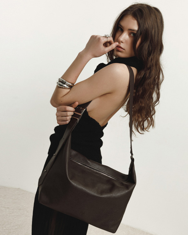 HANNA LEATHER, BROWN