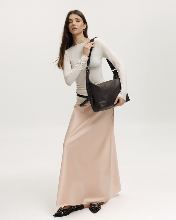 HANNA LEATHER, BROWN