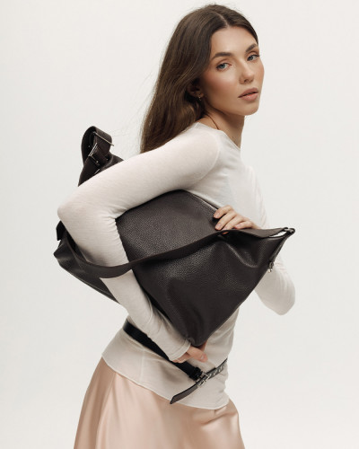 "HANNA" LEATHER, BROWN