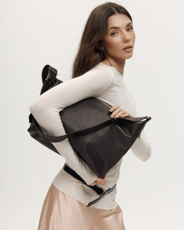 HANNA LEATHER, BROWN