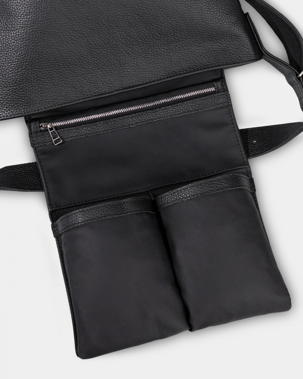 DONNA LEATHER, BLACK
