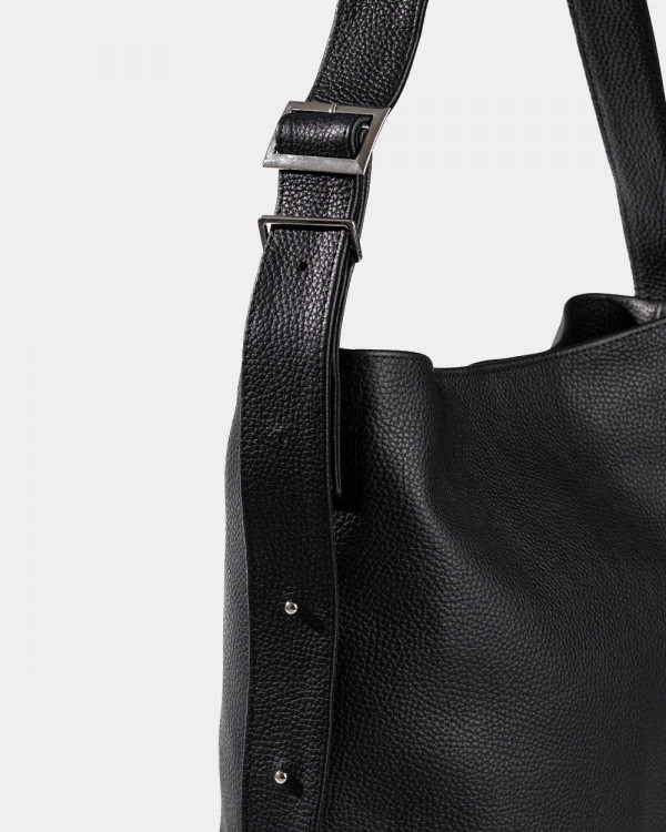 DONNA LEATHER, BLACK
