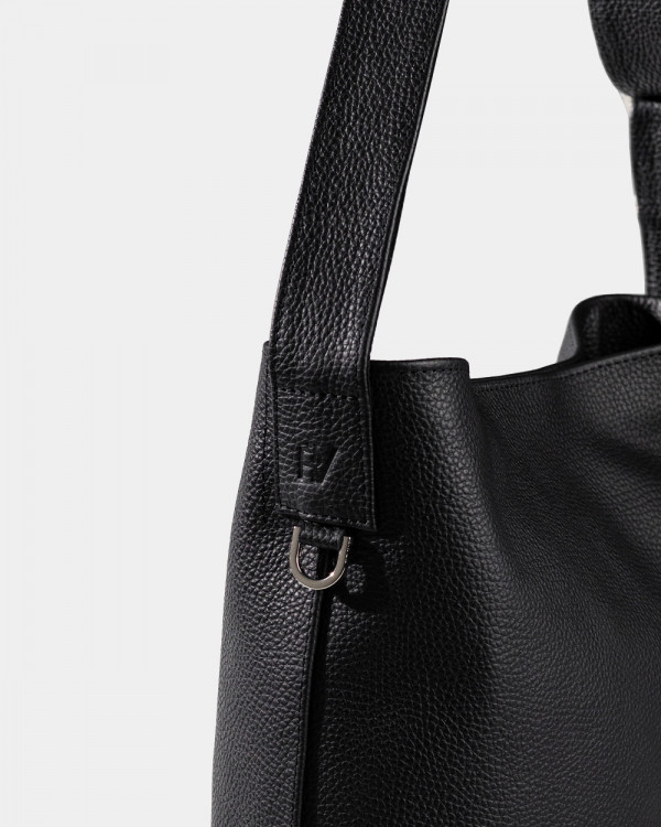 DONNA LEATHER, BLACK