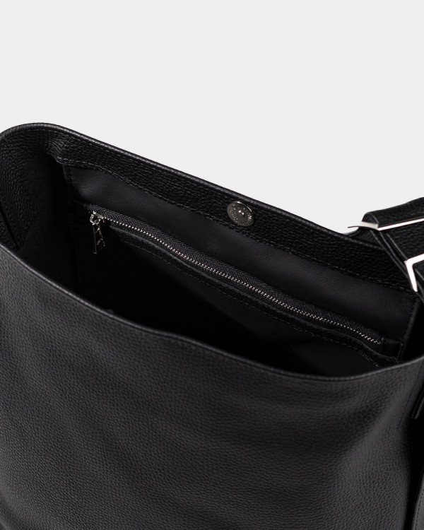 DONNA LEATHER, BLACK