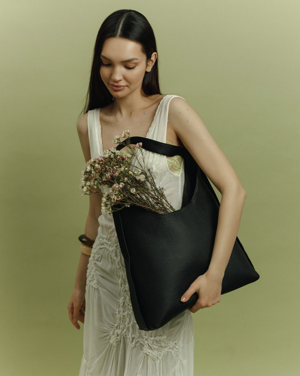 MIA LEATHER, BLACK
