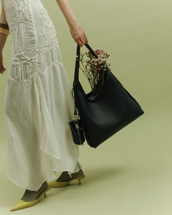 MIA LEATHER, BLACK
