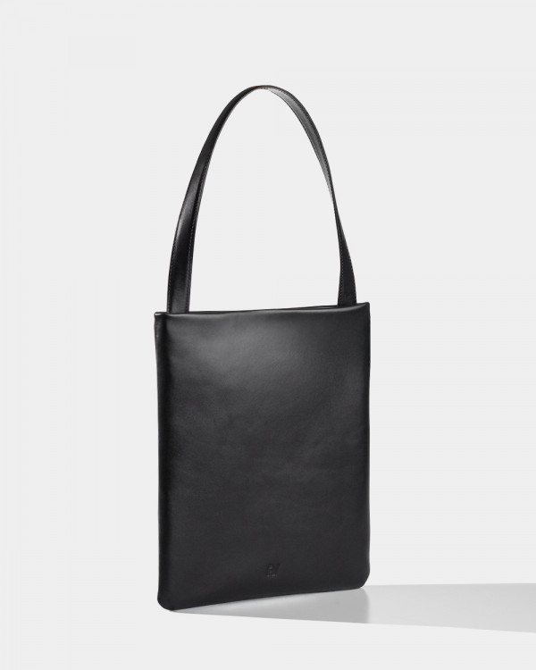 THEA LEATHER, BLACK