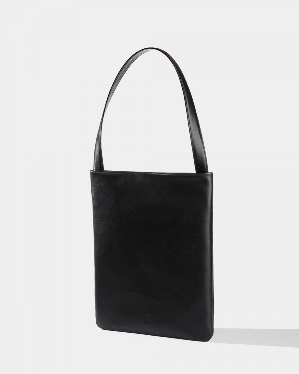 THEA LEATHER, BLACK