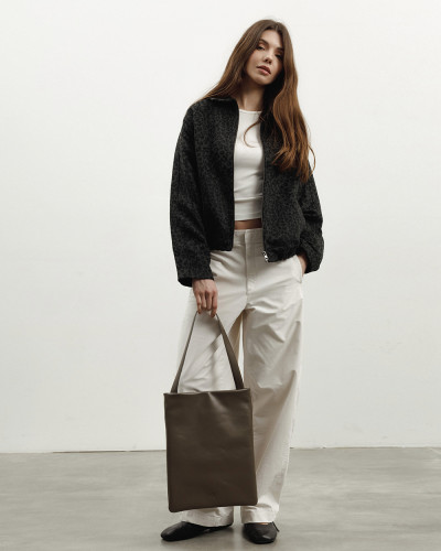 "THEA" LEATHER, WALNUT
