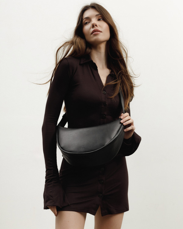 CAROL ECO LEATHER, BLACK