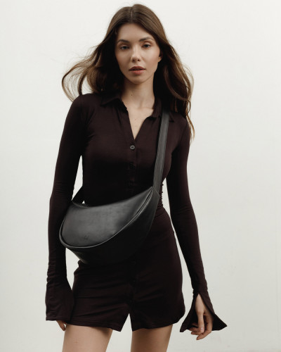 "CAROL" ECO LEATHER, BLACK