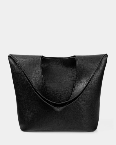 "MEL" ECO-LEATHER, BLACK