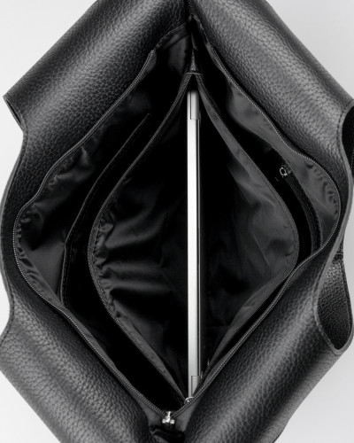"MEL" ECO-LEATHER, BLACK