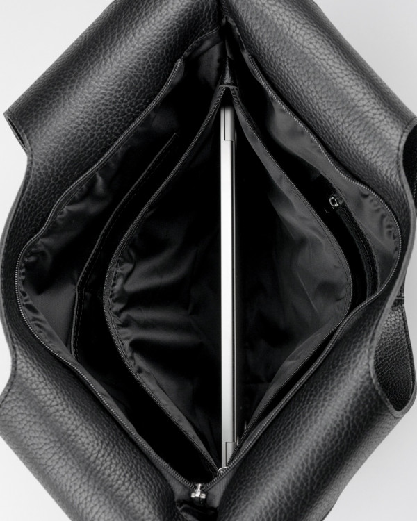 MEL ECO-LEATHER, BLACK
