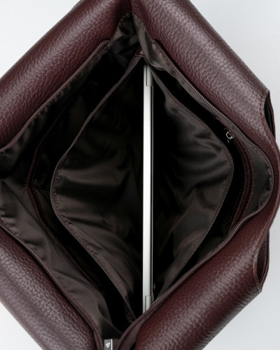 "MEL" ECO-LEATHER, BROWN